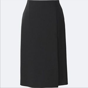 High waisted draped wrap skirt